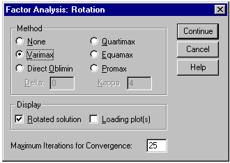 Factor analysis rotation